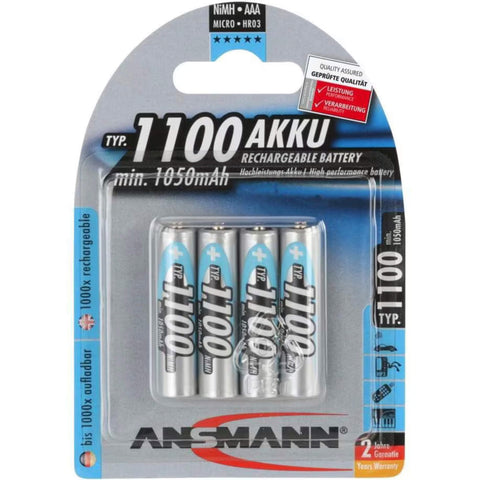 Ansmann Akku AAA 1050 mAh 4 Stück