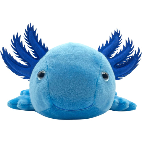 Axolotl Stofftier blau mit blauen Augen