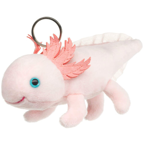 Kleiner pinker Axolotl aus Plüsch mit Schlüsselanhänger