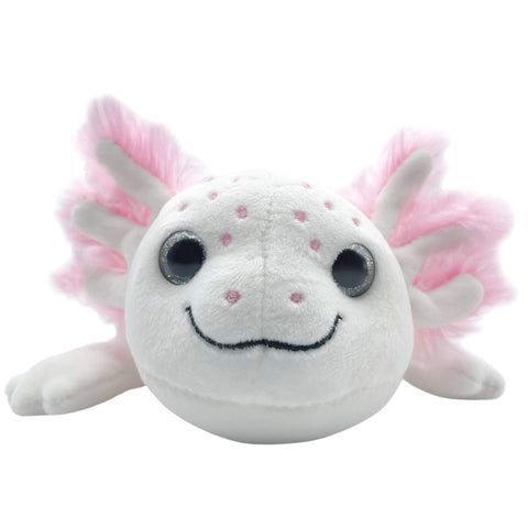 Weisses Axolotl Plüschtier mit Glitzeraugen