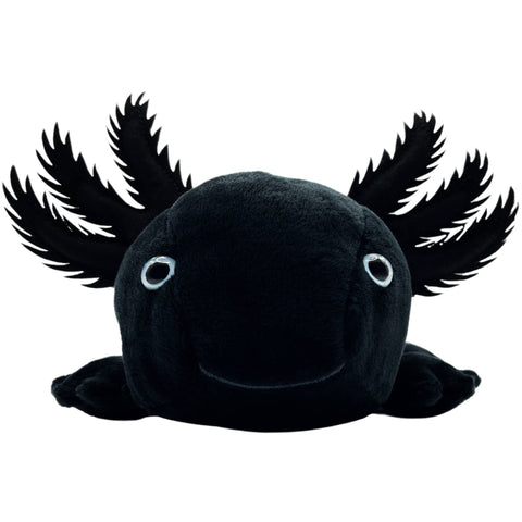 Axolotl Plüsch schwarz mit blauen Augen