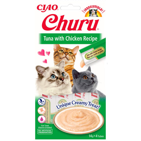 CIAO Churu Katzensnack Pürees Thunfisch & Huhn 4 x 14 g