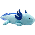 Glow-in-the-dark Axolotl Plüsch hellblau leuchtend