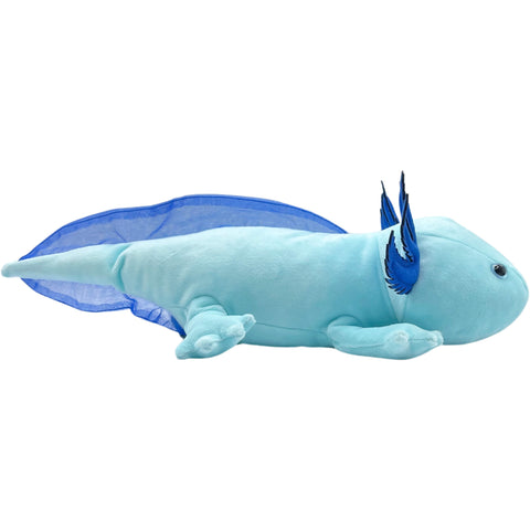 Glow-in-the-dark Axolotl Plüsch hellblau leuchtend