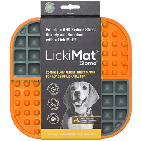 LickiMat Futtermatte Dog Slomo 20 x 20 cm Orange