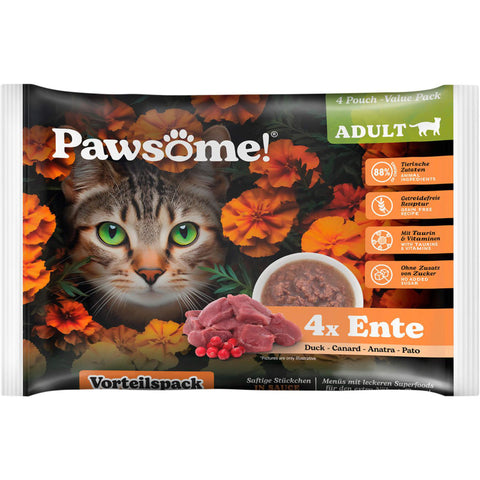 Pawsome Katzenfutter Adult Ente