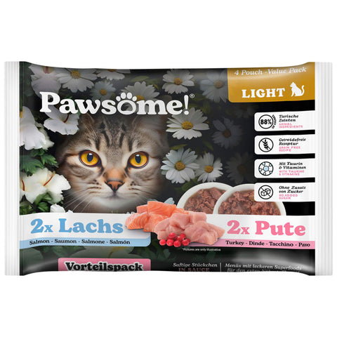 Pawsome Katzenfutter Adult Light Lachs & Truthahn