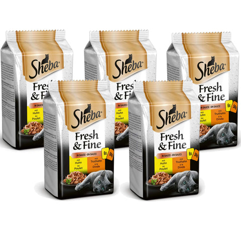 Sheba Katzen Nassfutter Fresh & Fine in Sauce Geflügel 30 x 50 g