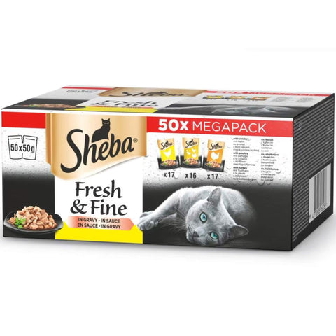 Sheba Katzen Nassfutter Fresh & Fine in Sauce Geflügel 50 x 50 g