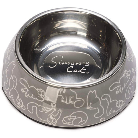 Simon's Cat Edelstahlnapf 160 ml Dunkelgrau