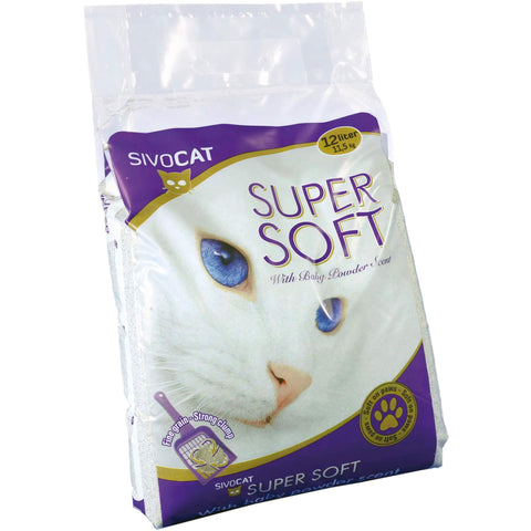 SivoCat Katzenstreu Super Soft Babypuder 12 l