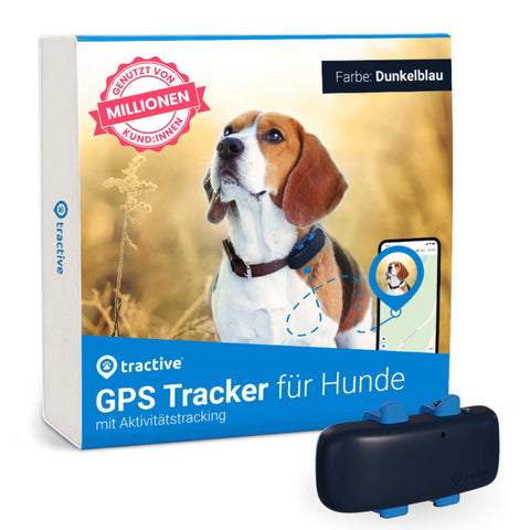 tractive GPS-Tracker LTE für Hunde dunkelblau