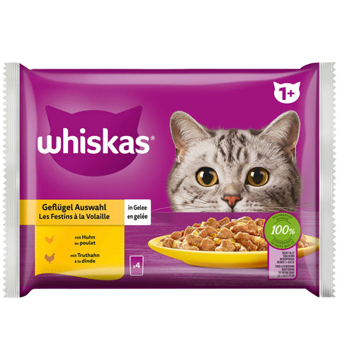 Whiskas Adult 1+ Geflügel Auswahl in Gelee