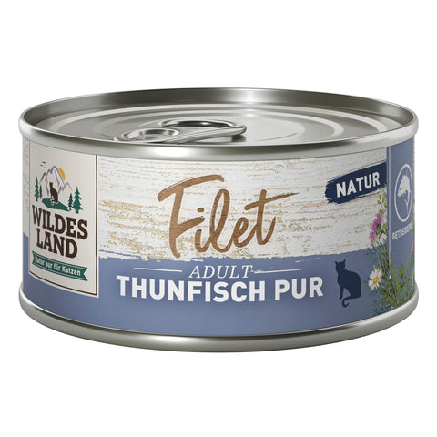 Wildes Land Katzensnack Filet Thunfisch Pur 12 x 80 g